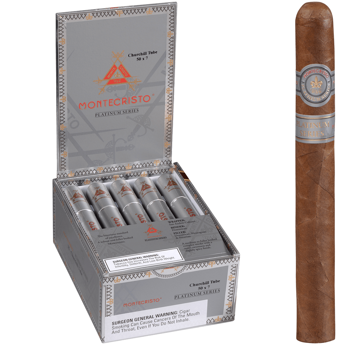 Montecristo Platinum Churchill Tubo