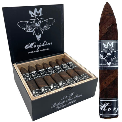 Black Label Trading Co Morphine Robusto Torpedo Box Press